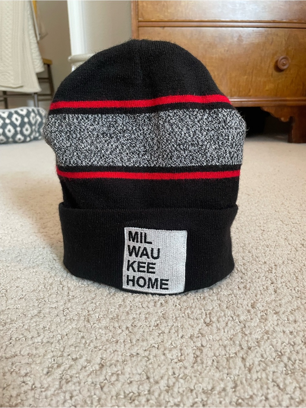 Milwaukee Black & Red Knit Beanie